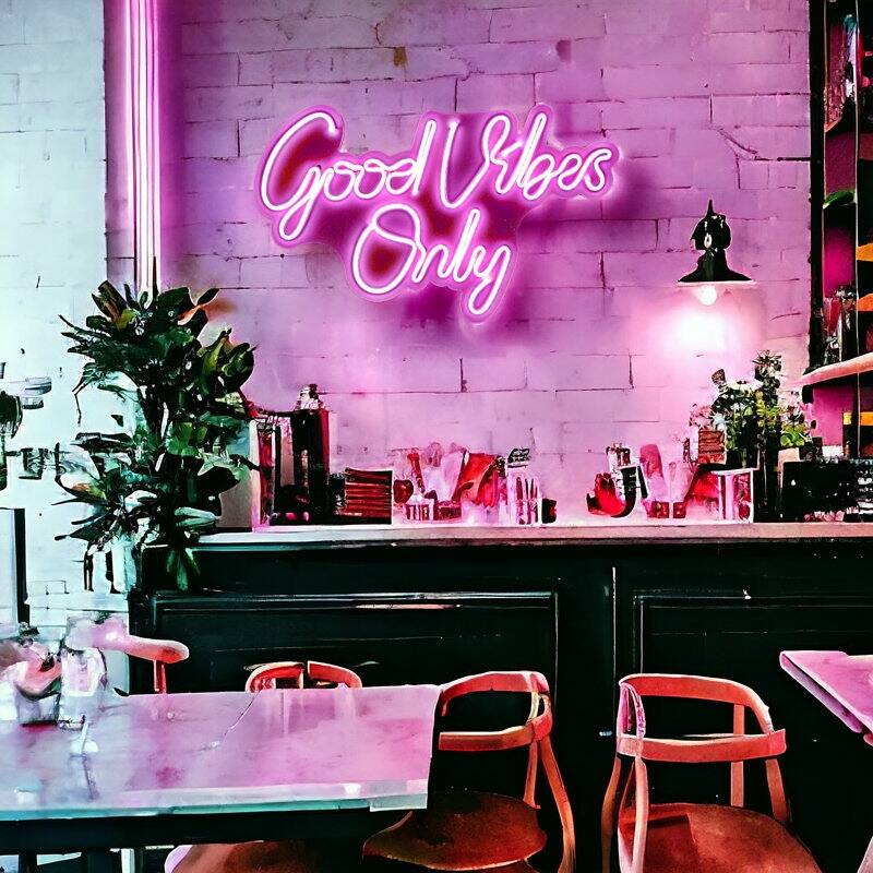 Good Vibes Only Led Neon Light Wall Decor Art